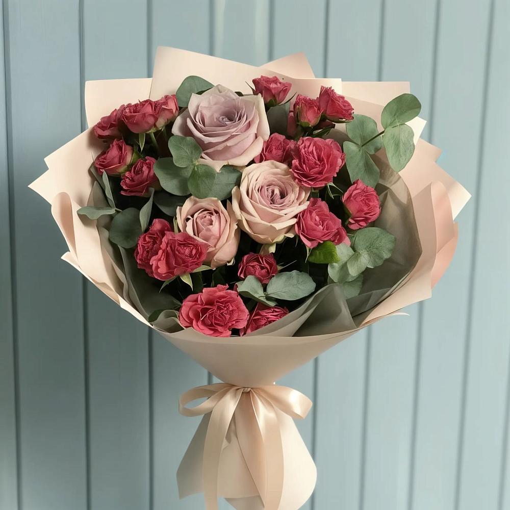 Букет цветов из: Гвоздики и Розы в Актюбинском