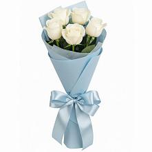 Букет 5 Белых роз Проуд в Актюбинском