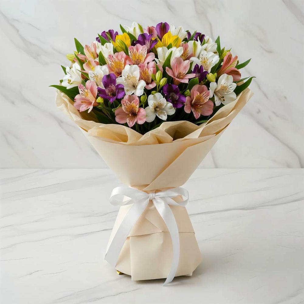 Букет цветов из: Альстромерии в Актюбинском