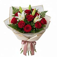 Букет цветов из:  Лилии и Розы в Актюбинском