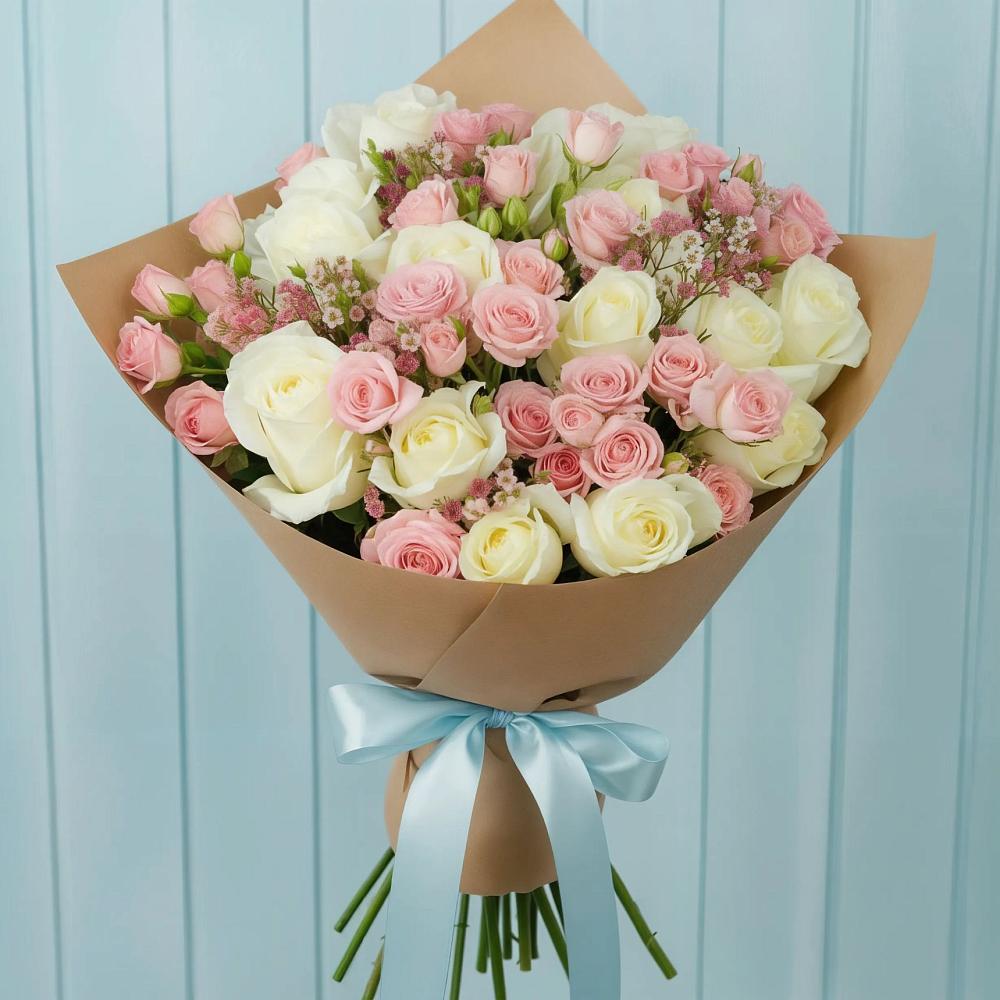 Букет цветов из: Розы в Актюбинском