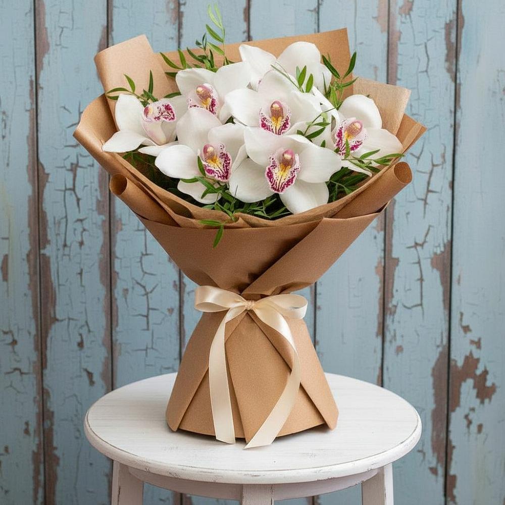 Букет цветов из: Орхидеи и Розы в Актюбинском