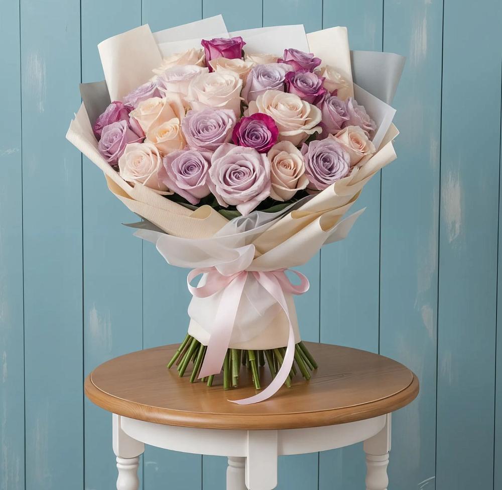 Букет цветов из: Розы в Актюбинском