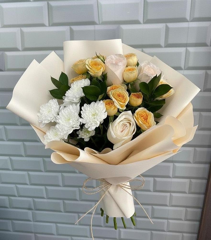 Букет цветов из: Розы и Хризантемы в Актюбинском