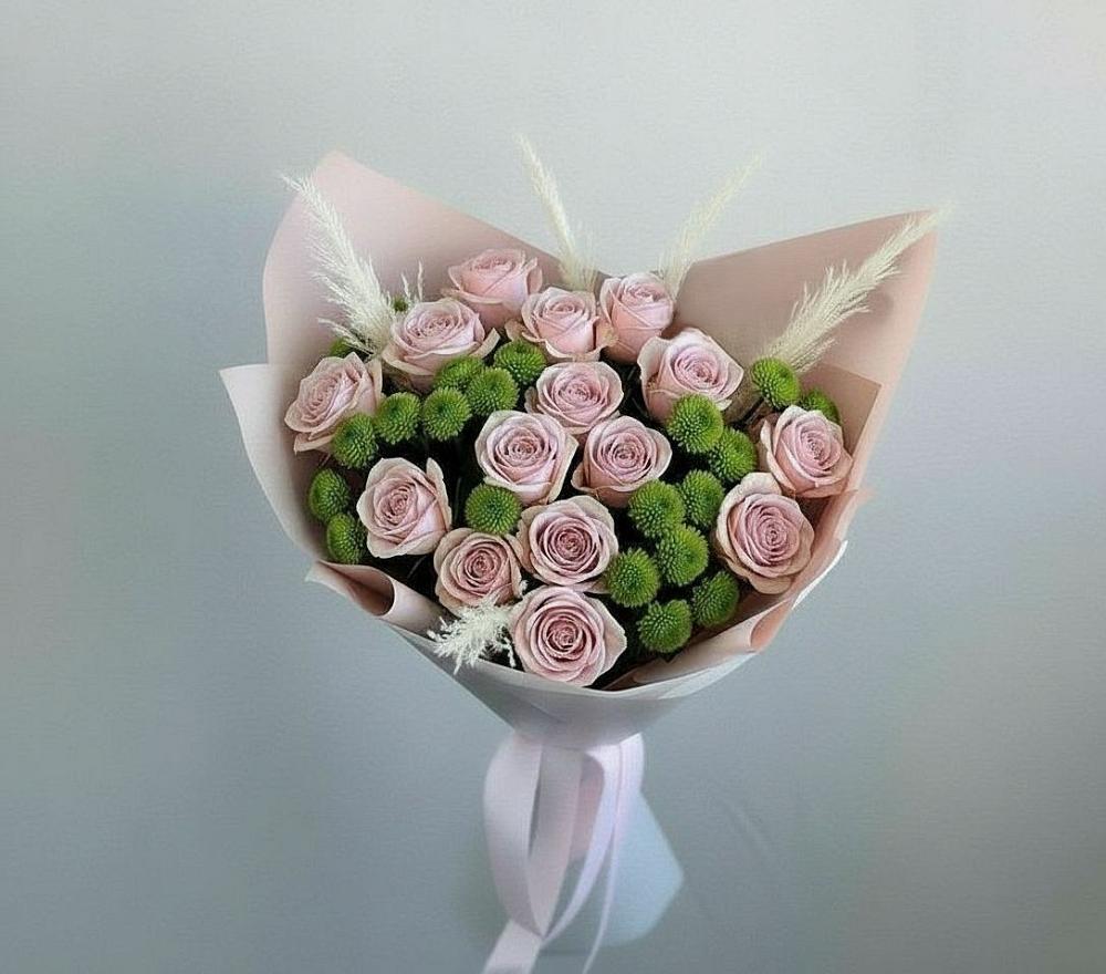 Букет цветов из: Розы и Хризантемы в Актюбинском