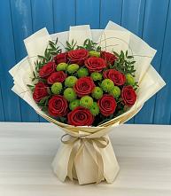 Букет цветов из:  Розы и Хризантемы в Актюбинском