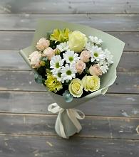 Букет цветов из:  Альстромерии, Розы и Хризантемы в Актюбинском