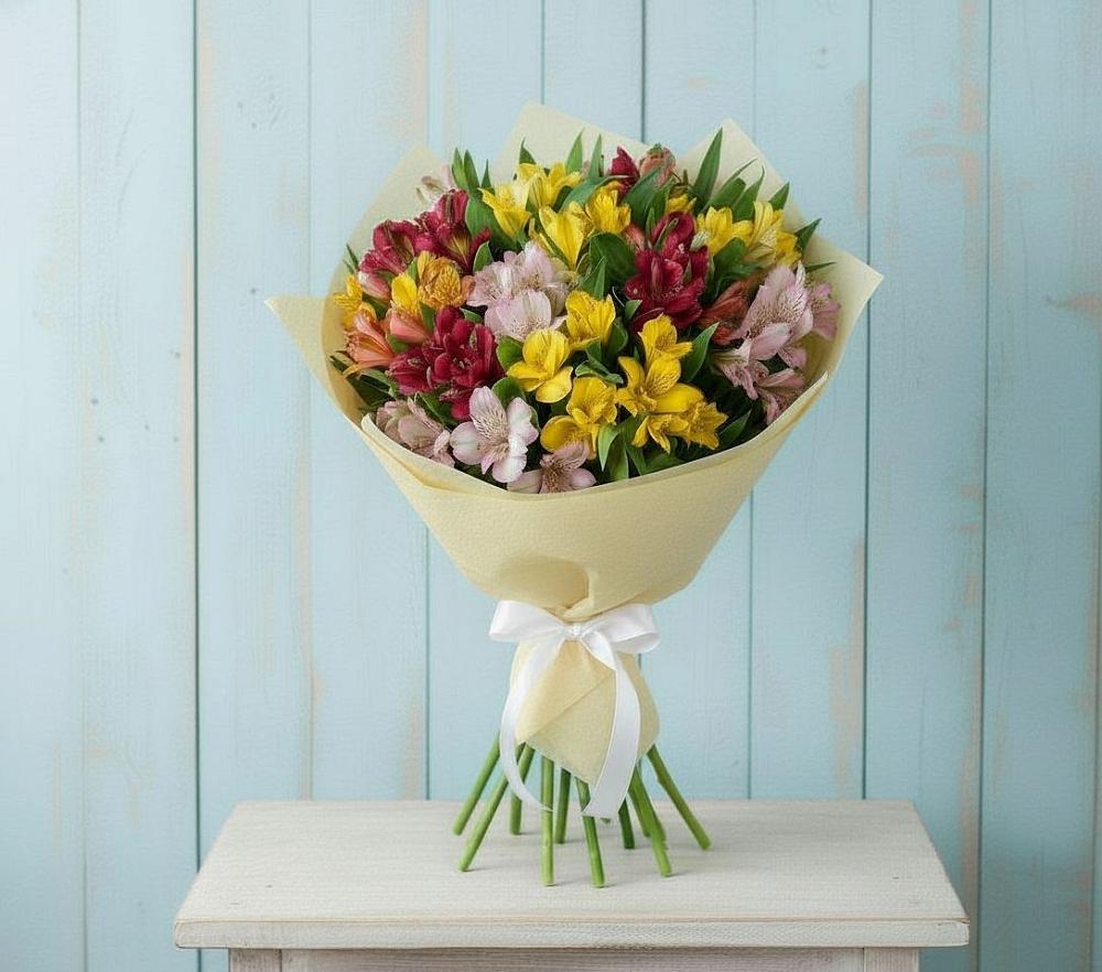 Букет цветов из: Альстромерии в Актюбинском
