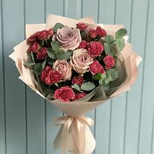 Букет цветов из:  Гвоздики и Розы #REPLACE_PRED# Актюбинском