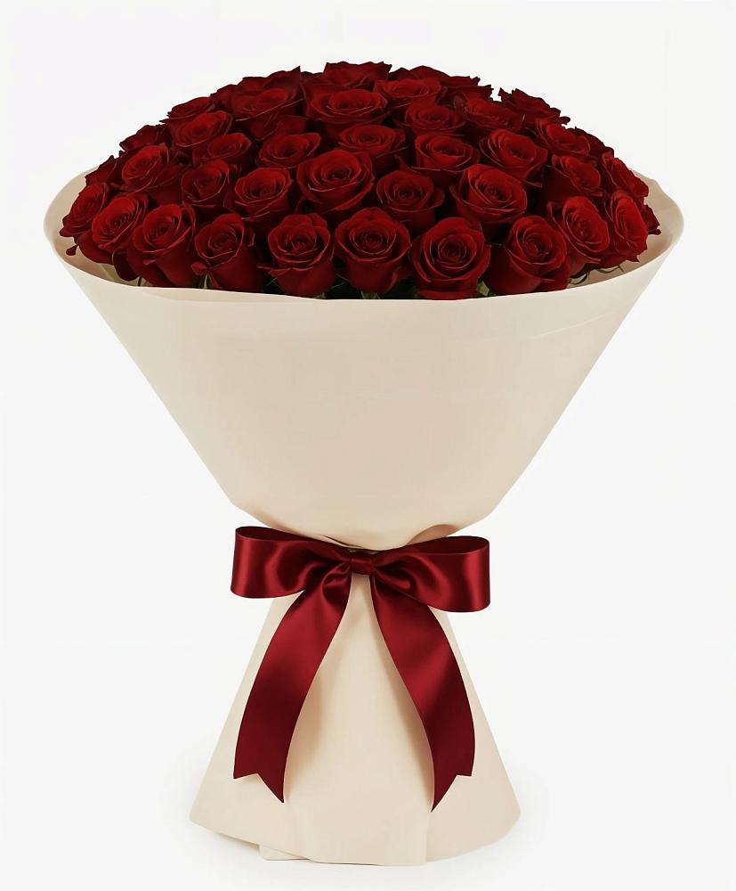 Букет 101 Бордовая роза Блэк Бакарра в Актюбинском