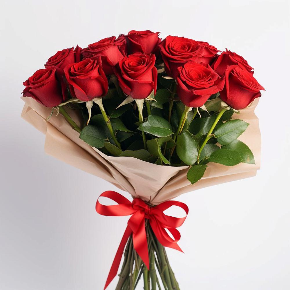 Букет 11 Красных роз Эдлесс Лав в Актюбинском